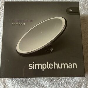 simplehuman Lighted Sensor Vanity Mirror - Black and Silver Finish